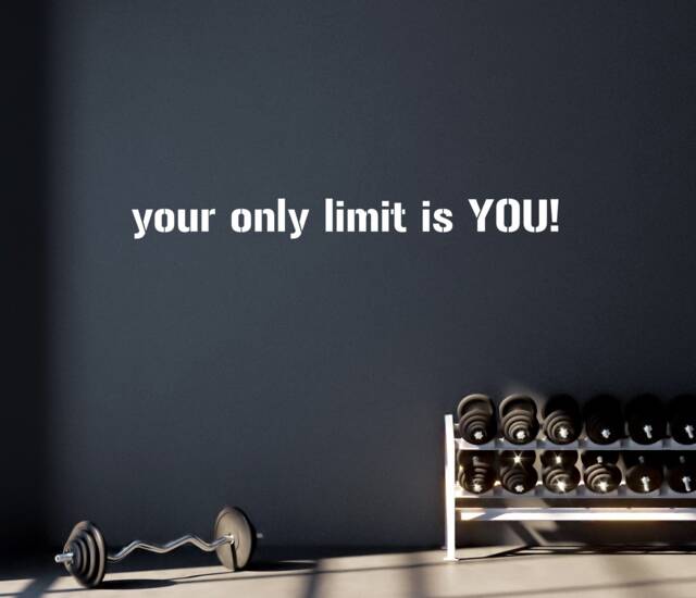 Gym Wall Sticker, Your Only Limit Is You - image 1