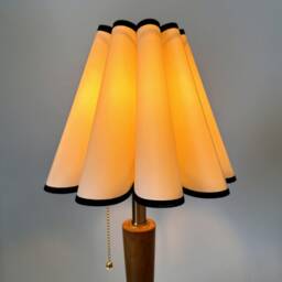 Handmade Black Trim Flower Ruffle Beige Fabric Tall Pleated Shade, For Standard Table Lamps Harp Uno, Pendant Wall Lighting Home Furnishing - thumbnail 3