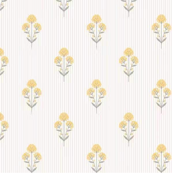Floral Crib Sheet Buttercup Yellow Rose Cotton Fitted Bedding Block Flowers - image 1