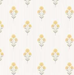 Floral Crib Sheet Buttercup Yellow Rose Cotton Fitted Bedding Block Flowers - thumbnail 1