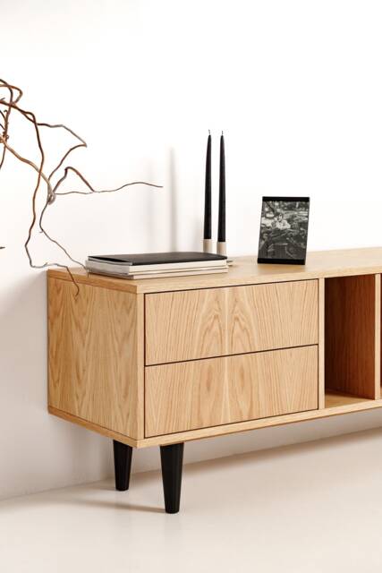 "Vinyl Record Cabinet Oak ""Marigold" - image 1