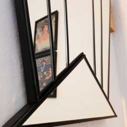 Art Deco Mirror, Handmade Mirror, Handcrafted Art Deco Style, Black Gold Mirror - thumbnail 4