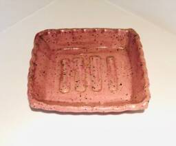 Speckled Cherry Blossom Hand Made Pottery Soap Dish - thumbnail 1