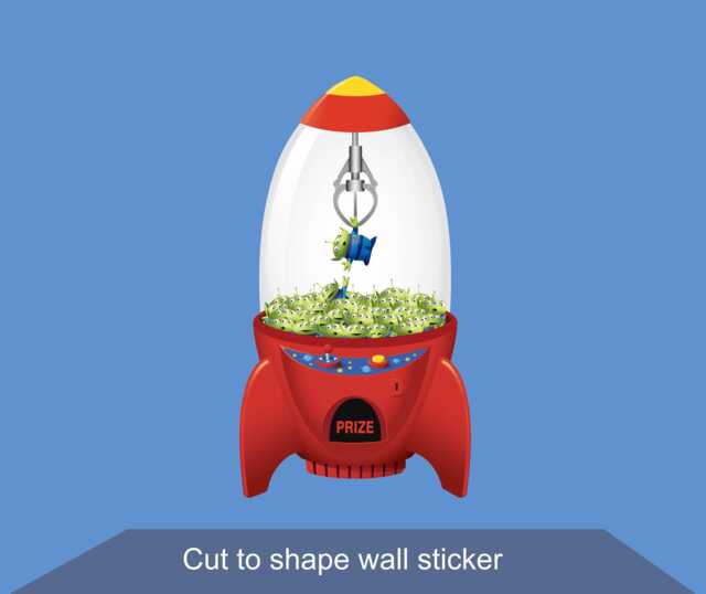 Alien Claw Crane 1007mm X 554mm - Wall Sticker - image 1
