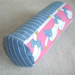 "Pink & Blue Ducks Bolster Cover 6x16 Round Cylinder Cushion Case Neckroll Sham 16""x6" - thumbnail 2