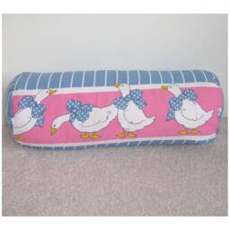 "Pink & Blue Ducks Bolster Cover 6x16 Round Cylinder Cushion Case Neckroll Sham 16""x6"
