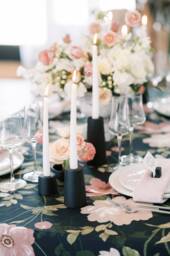 Medium Cylinder Concrete Modern Black Taper Candle Holder