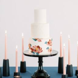 Medium Cylinder Concrete Modern Black Taper Candle Holder - thumbnail 4