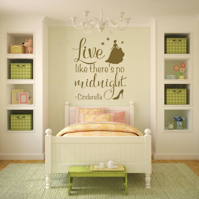 Cinderella Quote Wall Decal Girls Nursery Princess Decor P180 - image 1