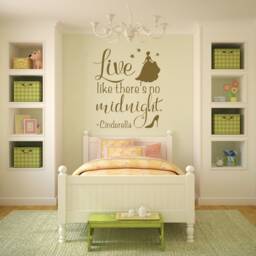 Cinderella Quote Wall Decal Girls Nursery Princess Decor P180 - thumbnail 1