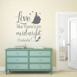 Cinderella Quote Wall Decal Girls Nursery Princess Decor P180 - thumbnail 2