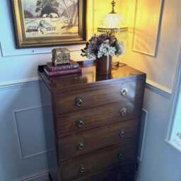 Walnut Tallboy Chest Of Drawers With Layered Curved Legs - Vintage English Manor Style - thumbnail 3