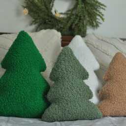 Christmas Tree - Holiday Decor - Soft Winter Pillows Throw Pillow Gift Plush Xmas - thumbnail 3