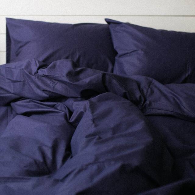 Cotton Duvet Cover Set in Blue. Cover + 2 Pillowcases. Twin Full Queen King Single Kingsingle Double Custom Bed Linen - image 1