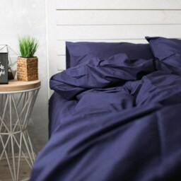 Cotton Duvet Cover Set in Blue. Cover + 2 Pillowcases. Twin Full Queen King Single Kingsingle Double Custom Bed Linen - thumbnail 3