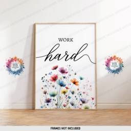 Colourful Home Office Prints - Set Of 3 Posters - Minimalist Desk Decor Work From Wall Art Wfh Gifts Coworker Workplace Pictures - thumbnail 3
