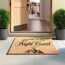 Welcome To The Night Court, Acotar Home Decor, Booktok Doormat, Inspired Mat, Fantasy Book Quote Velaris, High Lady - thumbnail 3
