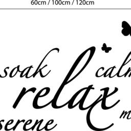 Bathroom Wall Decal Relax Soak Calm Me Time Bliss Sticker Gift Ensuite Bath Mirror Tiles - thumbnail 2