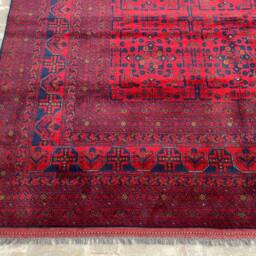 Large Bokhara Afghan Rug, Custom Size, Top Quality Tribal Bukhara Rug, Office Rug, Turkmen Hand Knotted 100% Wool Khamyab Living Room Rug - thumbnail 3