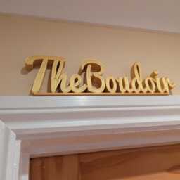 The Boudoir Door Sign, Topper, Custom Bedroom Wall Above Quirky Fun Bedroom, Home Decor - thumbnail 4