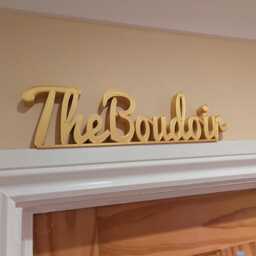 The Boudoir Door Sign, Topper, Custom Bedroom Wall Above Quirky Fun Bedroom, Home Decor - thumbnail 3