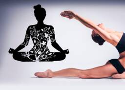 Lotus Mandala Yoga Pose Wall Decal Studio Decor Z62 - thumbnail 1