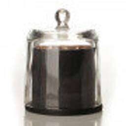 Personalised Black Soy Candle With Glass Cloche - thumbnail 2