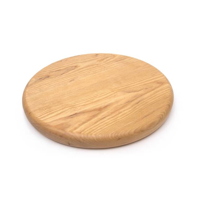 Solid Oak Stool Top - Round Wooden Seat - image 1