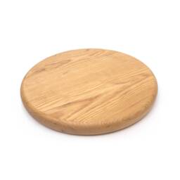 Solid Oak Stool Top - Round Wooden Seat - thumbnail 1