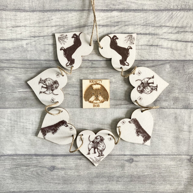 Sausage Dog Bunting, Daschund Garland, Wooden Wall Decor For Animal Lover, Gifts - image 1