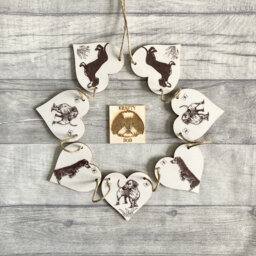 Sausage Dog Bunting, Daschund Garland, Wooden Wall Decor For Animal Lover, Gifts - thumbnail 1