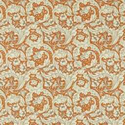 William Morris Bachelors Button Cushion Cover Burnt Orange & Sky Linen Pillow, 16x16 - thumbnail 3