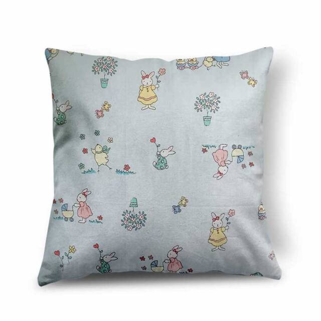 Handmade Cute Baby Design Rabbit Multi Coloured Cushion. Size 40 X 40cm - 16??? 16??? Cus26 - image 1