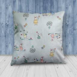Handmade Cute Baby Design Rabbit Multi Coloured Cushion. Size 40 X 40cm - 16??? 16??? Cus26 - thumbnail 2