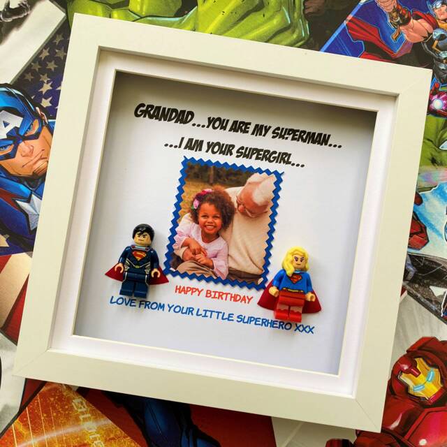 Free Photo Printing /Handmade Personalised Father's Day Gift/Character Frame Dad Daddy Son Daughter Husband Birthday Present Bespoke - image 1