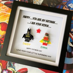 Free Photo Printing /Handmade Personalised Father's Day Gift/Character Frame Dad Daddy Son Daughter Husband Birthday Present Bespoke - thumbnail 2