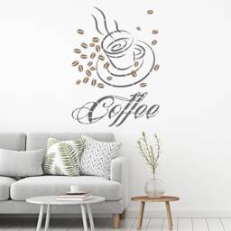 Coffee Cup Wall Stencil Reusable Cafe Decor Template - thumbnail 3