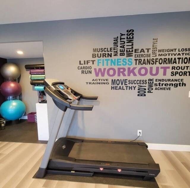 Home Gym Wall Decal Workout Collage Inspirational Motivational Space Vinyl Fitness Health And - image 1