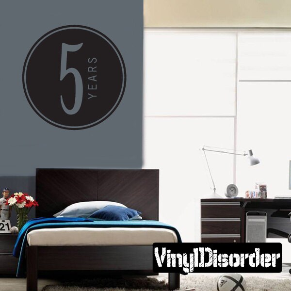 5 Years Old Circle - Vinyl Wall Decal Quotes Sticker Ce0315Yrsviiiet - image 1