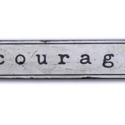 Courage Sign, Motivational Decor, Custom Word Wall Decor - Rustic Hand Made Distressed Wood Decorations - thumbnail 2