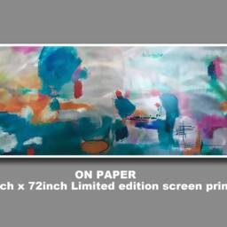 Large Abstract Metal Wall Art, Colorful Handmade Painting - thumbnail 4