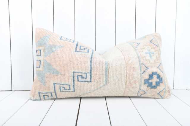 Kilim Lumbar Pillow Cover - 12x24 Inch Turkish Home Decor - image 1