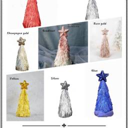 Tabletop Christmas Tree, Cone Tree With Star, Rose Gold Ornament For Holiday Season Decoration - thumbnail 4