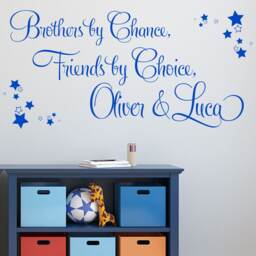 Personalized Brothers Wall Decal Nursery Kids Room Decor - thumbnail 2