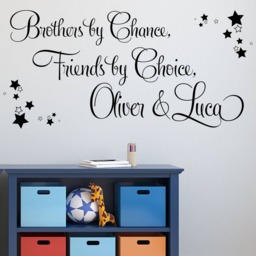 Personalized Brothers Wall Decal Nursery Kids Room Decor - thumbnail 3