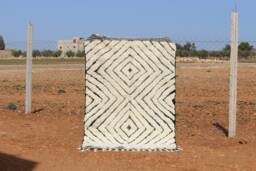 Handmade Boujad Wool Rug Authentic Moroccan Berber Carpet - thumbnail 1