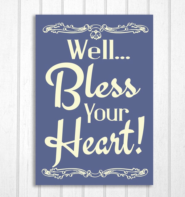Bless Your Heart Southern Belle Saying Wood Sign - image 1