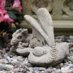 Winged Dragon Statue - Stone Mythical Animal Concrete Garden Outdoor Ornament - thumbnail 2