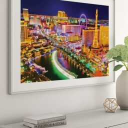 Las Vegas Boulevard At Night Framed Wall Art Print City Lights Modern Urban Photography America Casino Strip Home Decor Gift Design - thumbnail 3