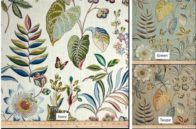 "Pair 25 Or 50"" Wide Panels P Kaufman Butterfly Rod Pocket Cafe Curtains Drapes 24 48 63 72 84 96 108 120" - image 1
